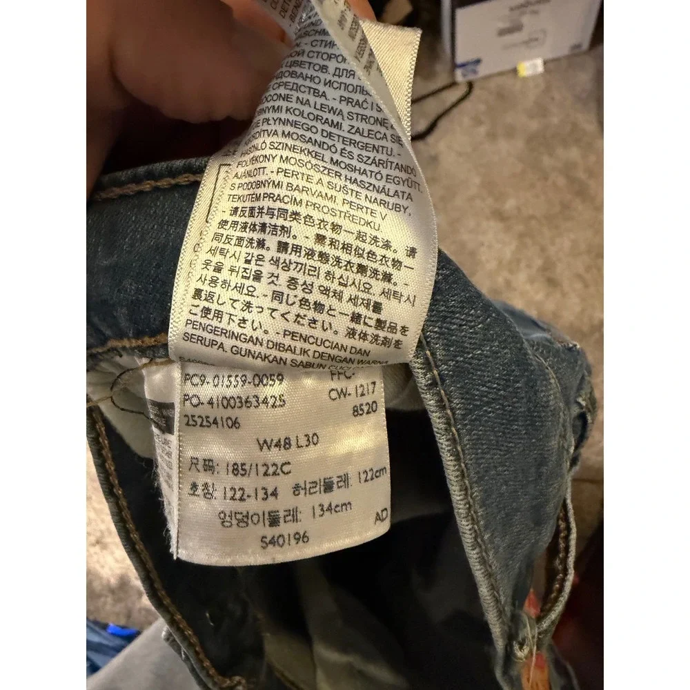 Levis 559 Relaxed Straight Jeans Mens 48x30 Medium Wash Blue Denim 01559-0059